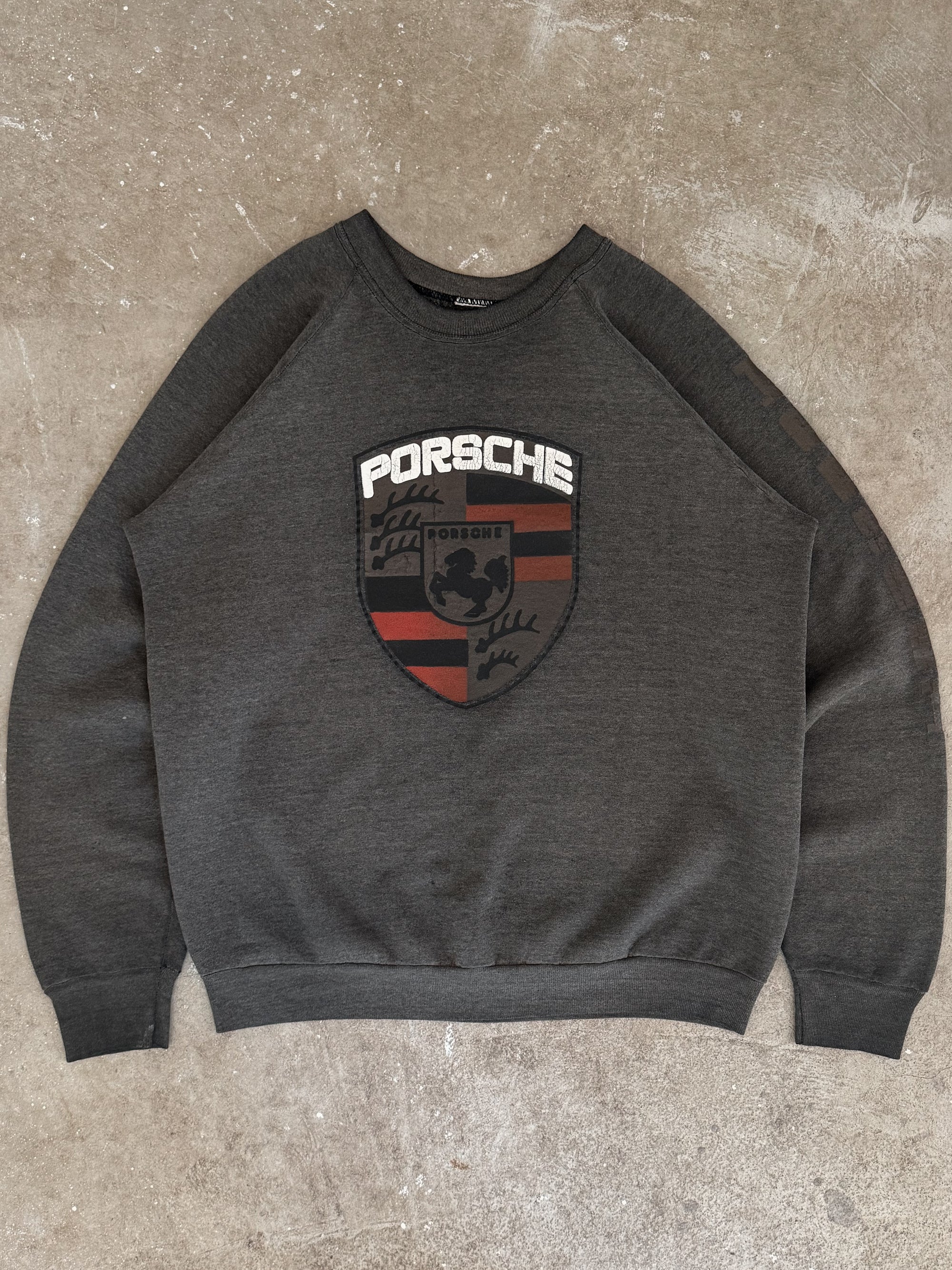 1980s "Porsche" Faded Sweatshirt (M)