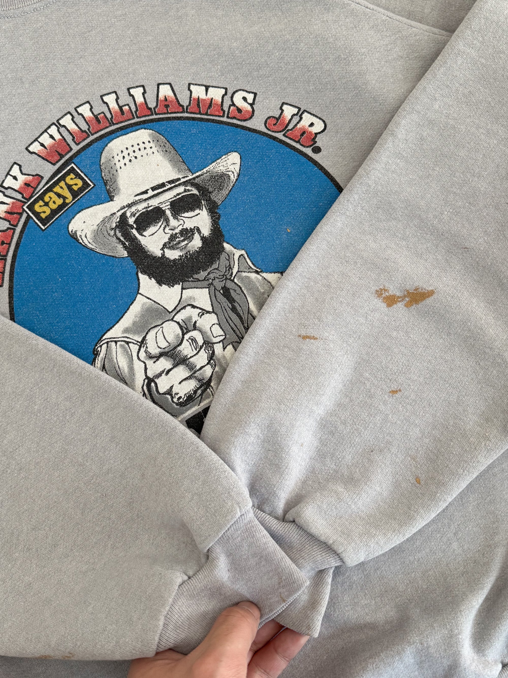 1980s Hank Williams Jr Raglan Sweatshirt (S)