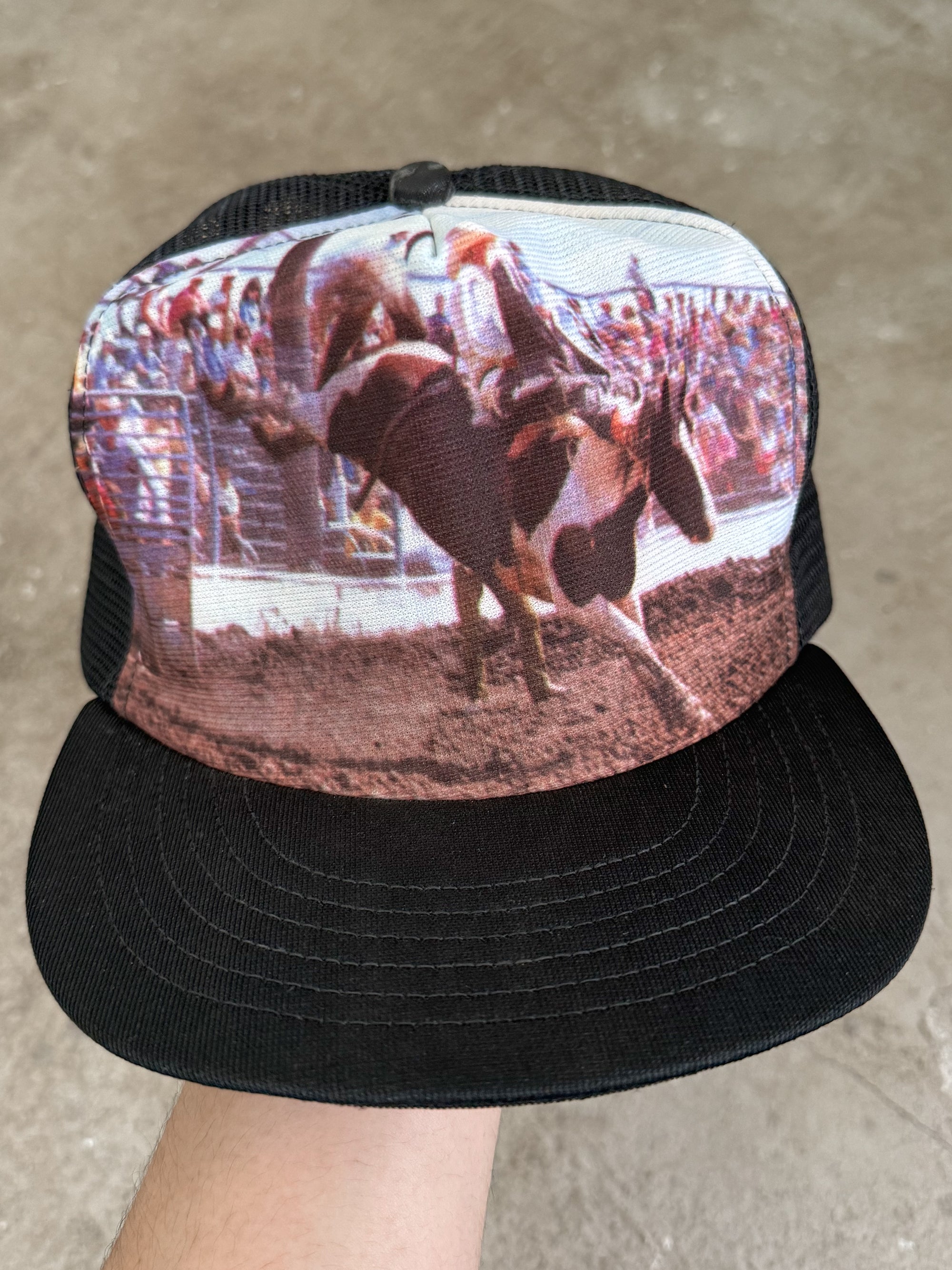 1980s "Rodeo Cowboy" Full Print Trucker Hat