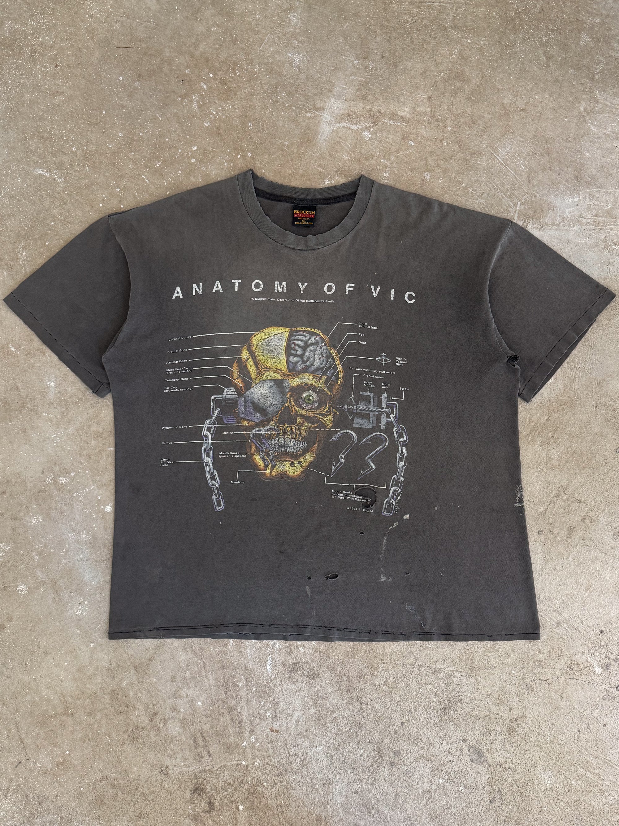 1993 Megadeth "Anatomy of Vic" Faded Tee (XL)