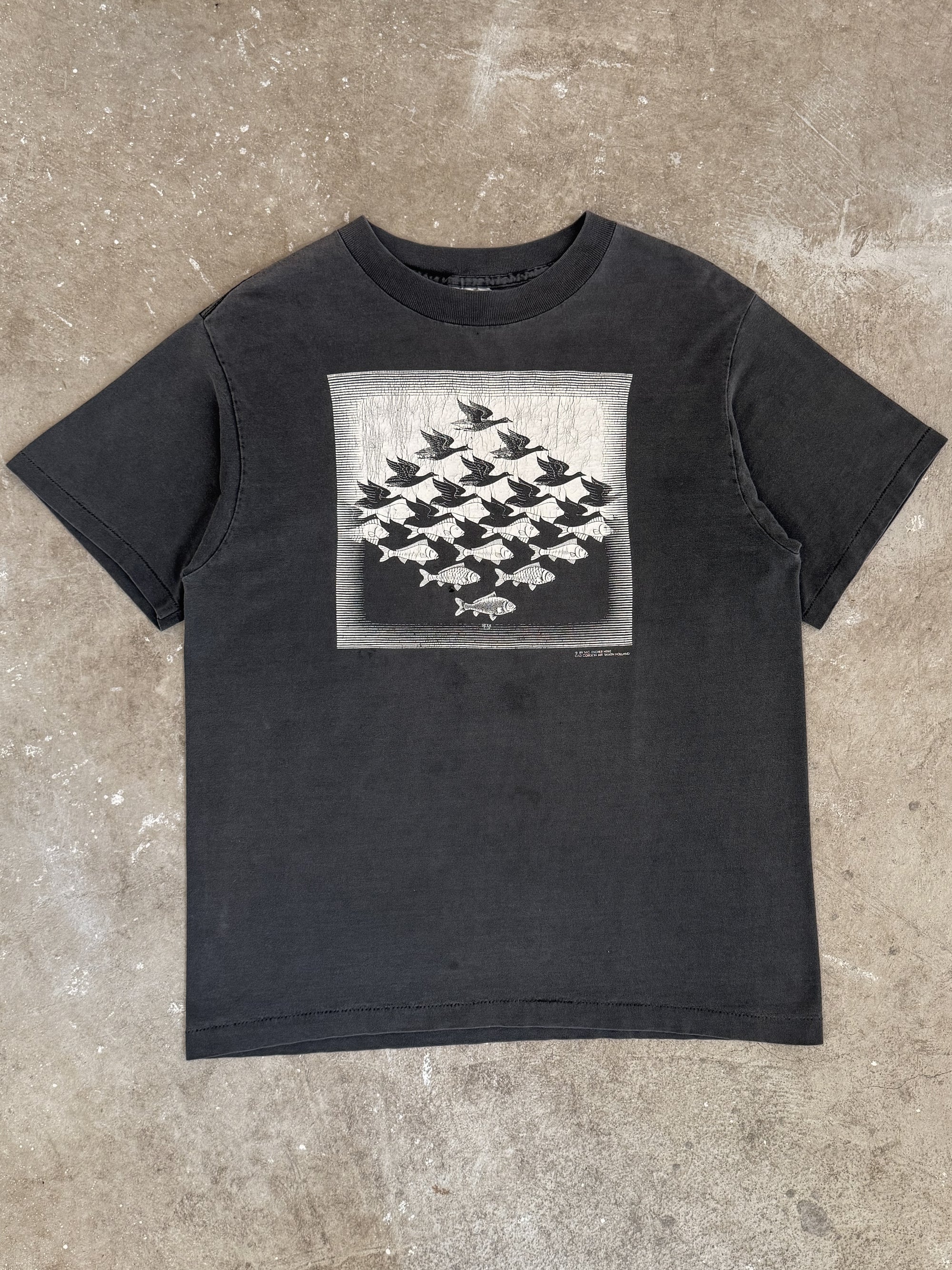 1989 MC Escher "Sky and Water" Faded Tee (M)