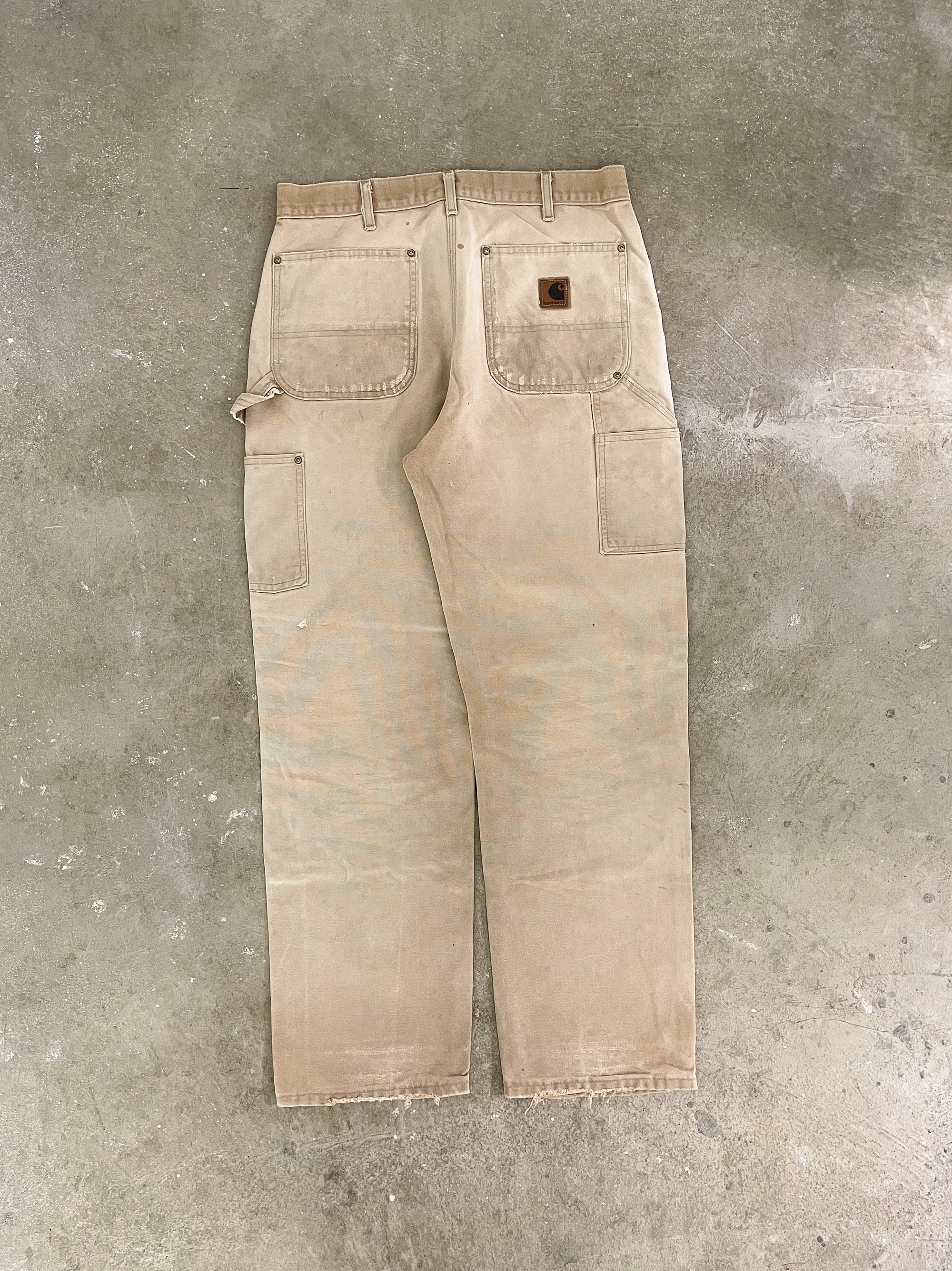 2000s Carhartt B01 Tan Double Knee Work Pants (32X31)