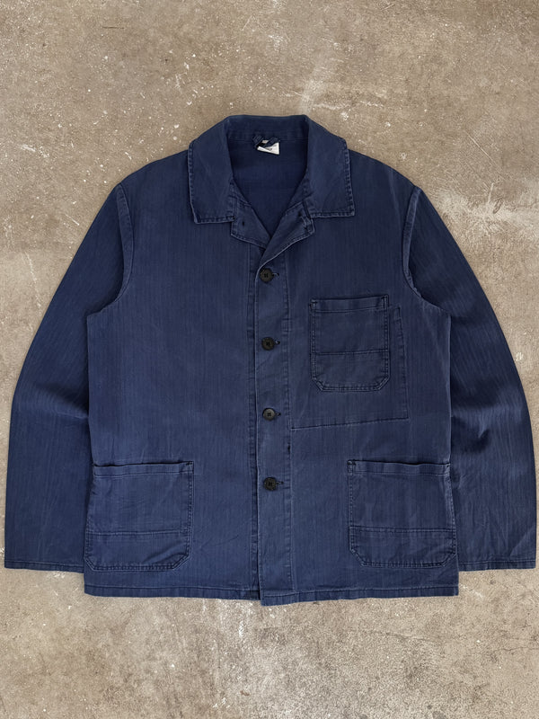 1970s Blue HBT French Chore Jacket (L)