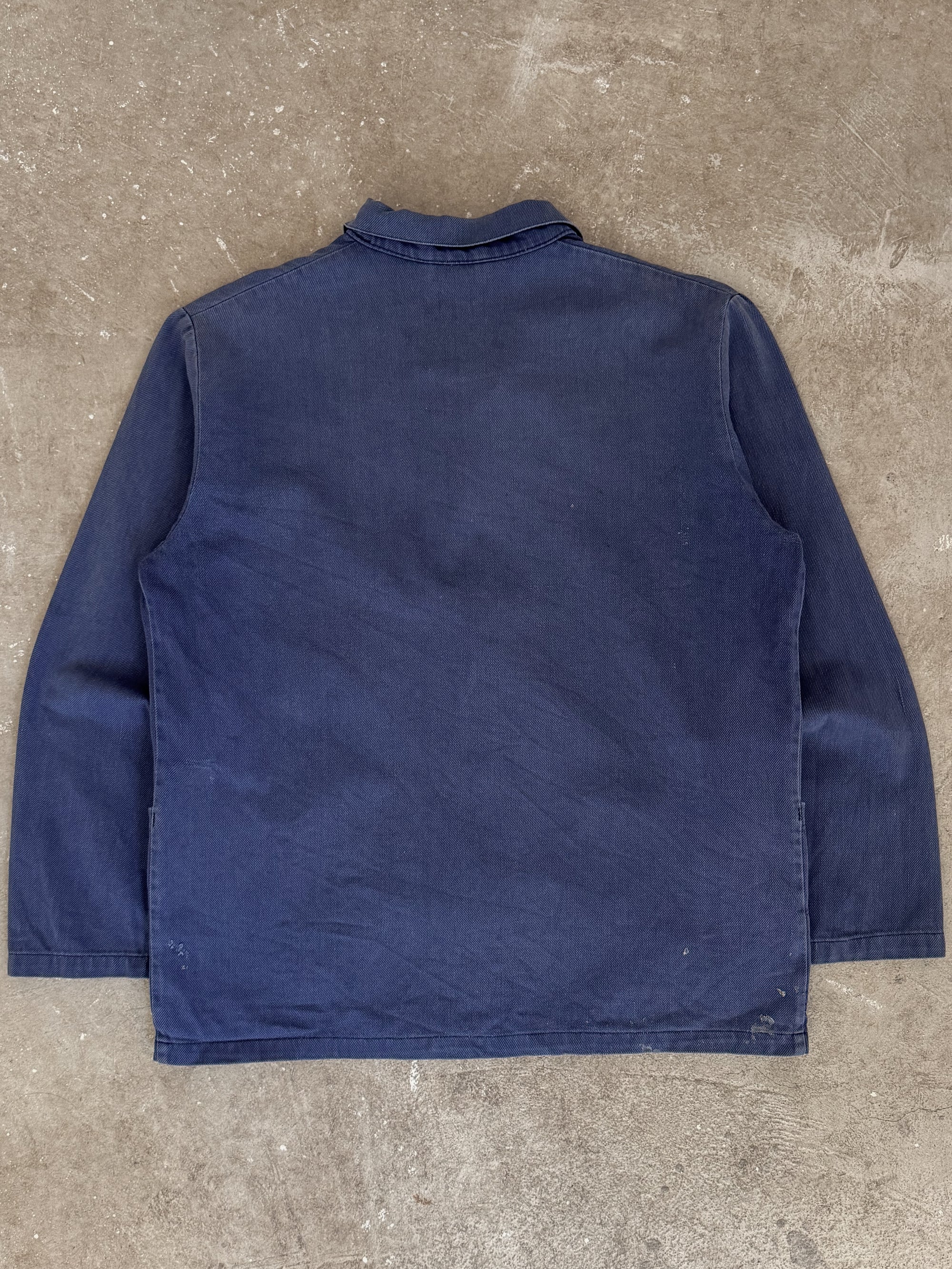 1980s Faded Dark Blue French Chore Jacket (M)