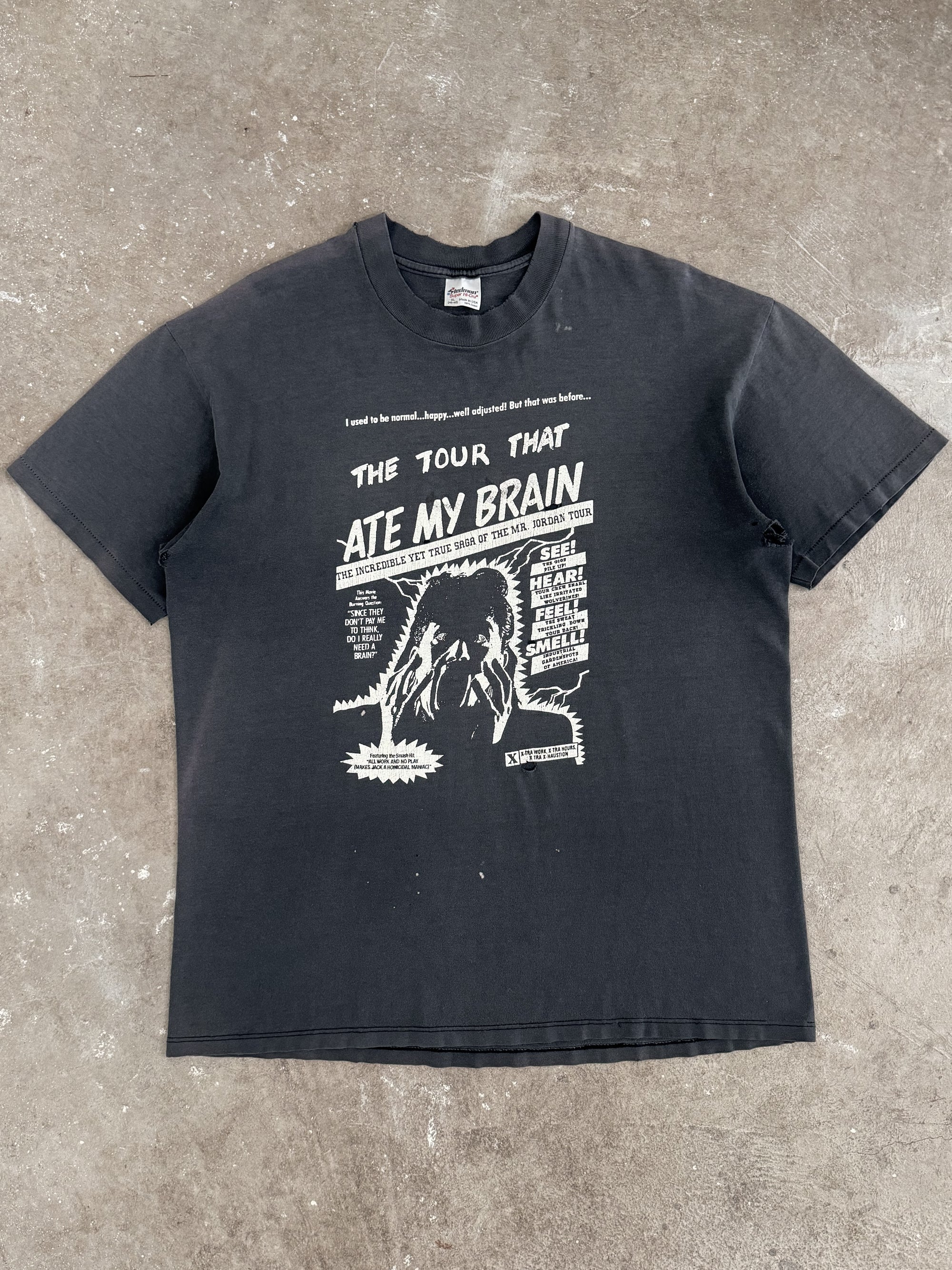 1980s "The Tour That Ate My Brain" Faded Tee (L)