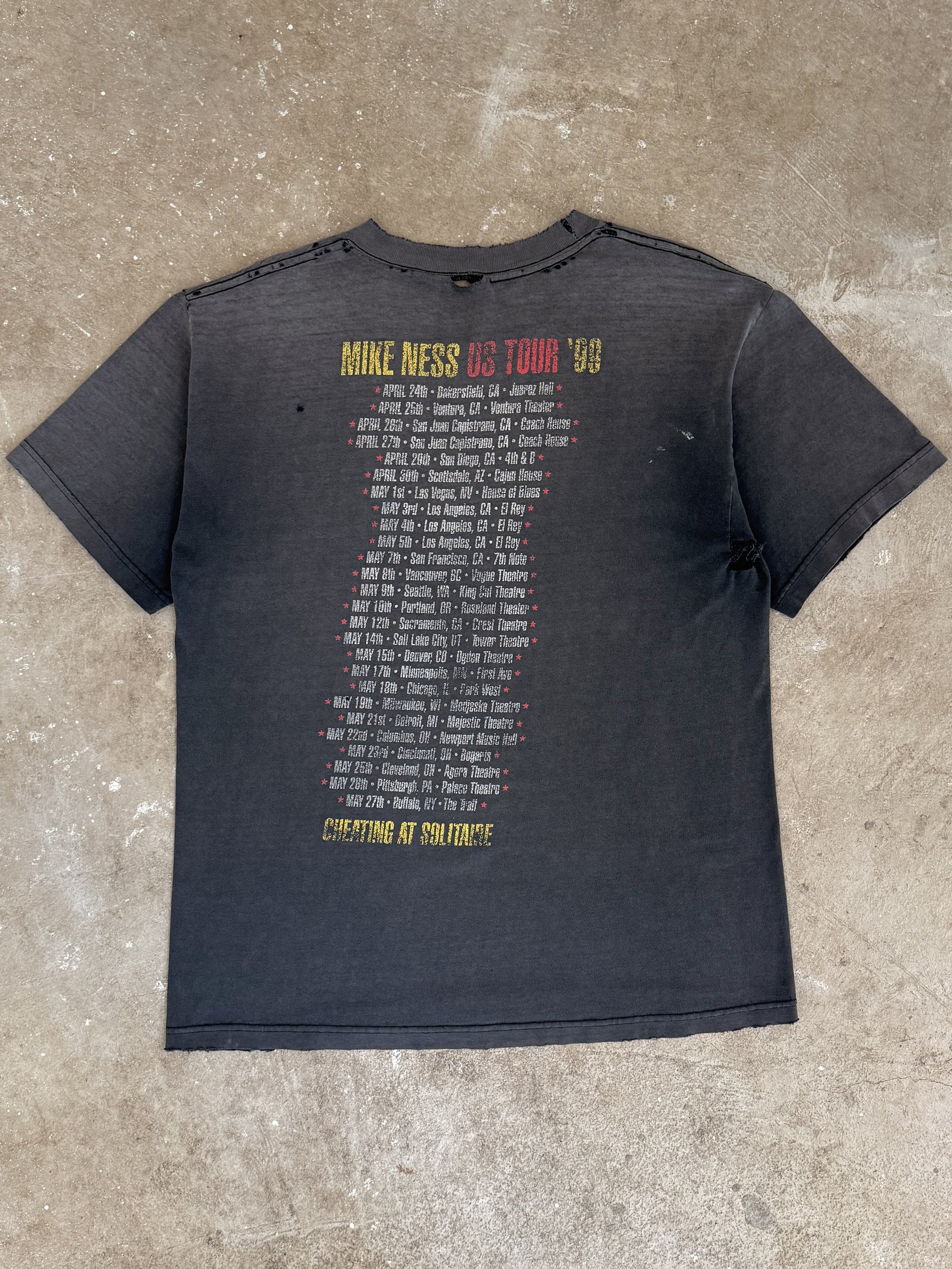 1999 Mike Ness "Cheating At Solitaire" Faded Tee (L)