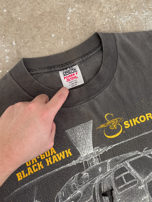 1980s "Sikorsky Black Hawk" Faded Tee (M)