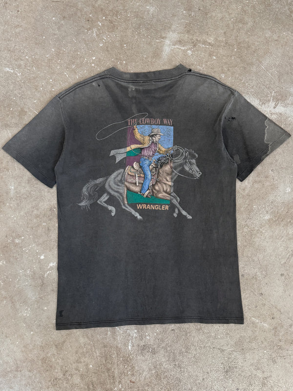 1990s Wrangler "The Cowboy Way" Sun Faded Tee (M)