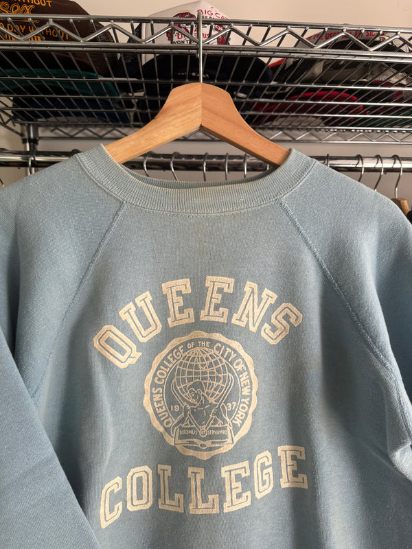 1960s Champion "Queens College" Raglan Sweatshirt (S)