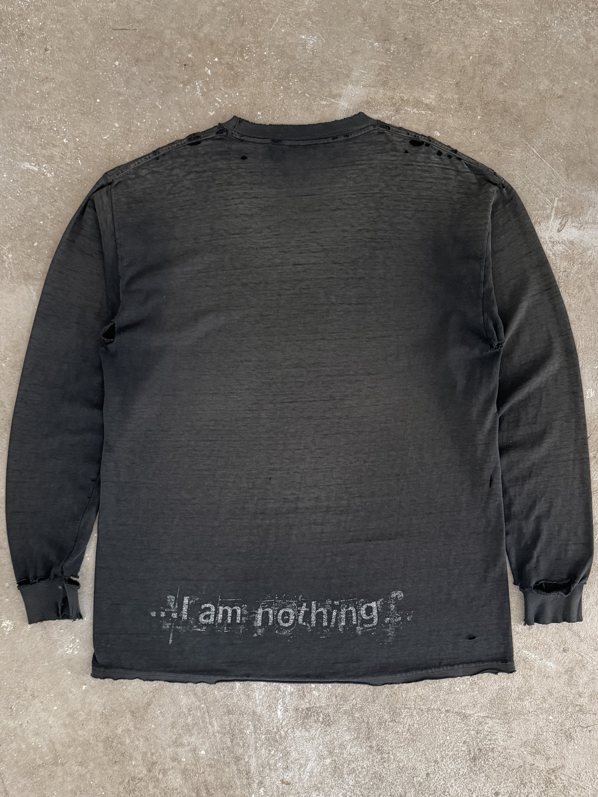 2000s Mudvayne "I Am Nothing" Thrashed Long Sleeve Tee (L)