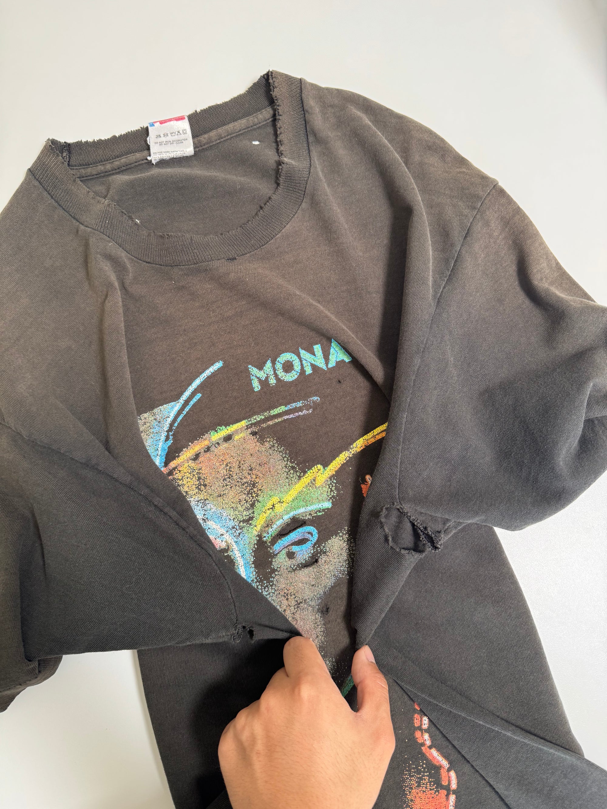 Early 90s Museum of Neon Art "Mona Lisa" Faded Tee (L)