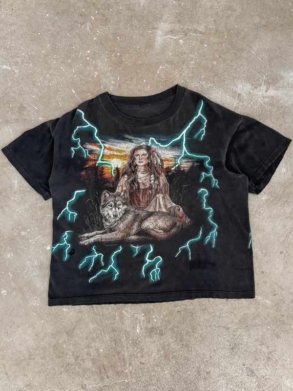 1990s "Native American Wolf" American Thunder Tee (M/L)