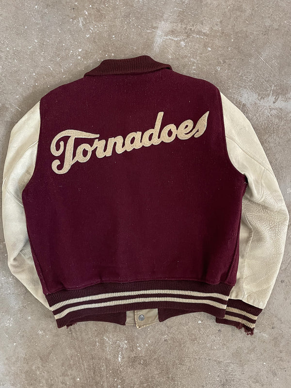 1960s “Tornadoes” Leather Varsity Jacket (M/L)