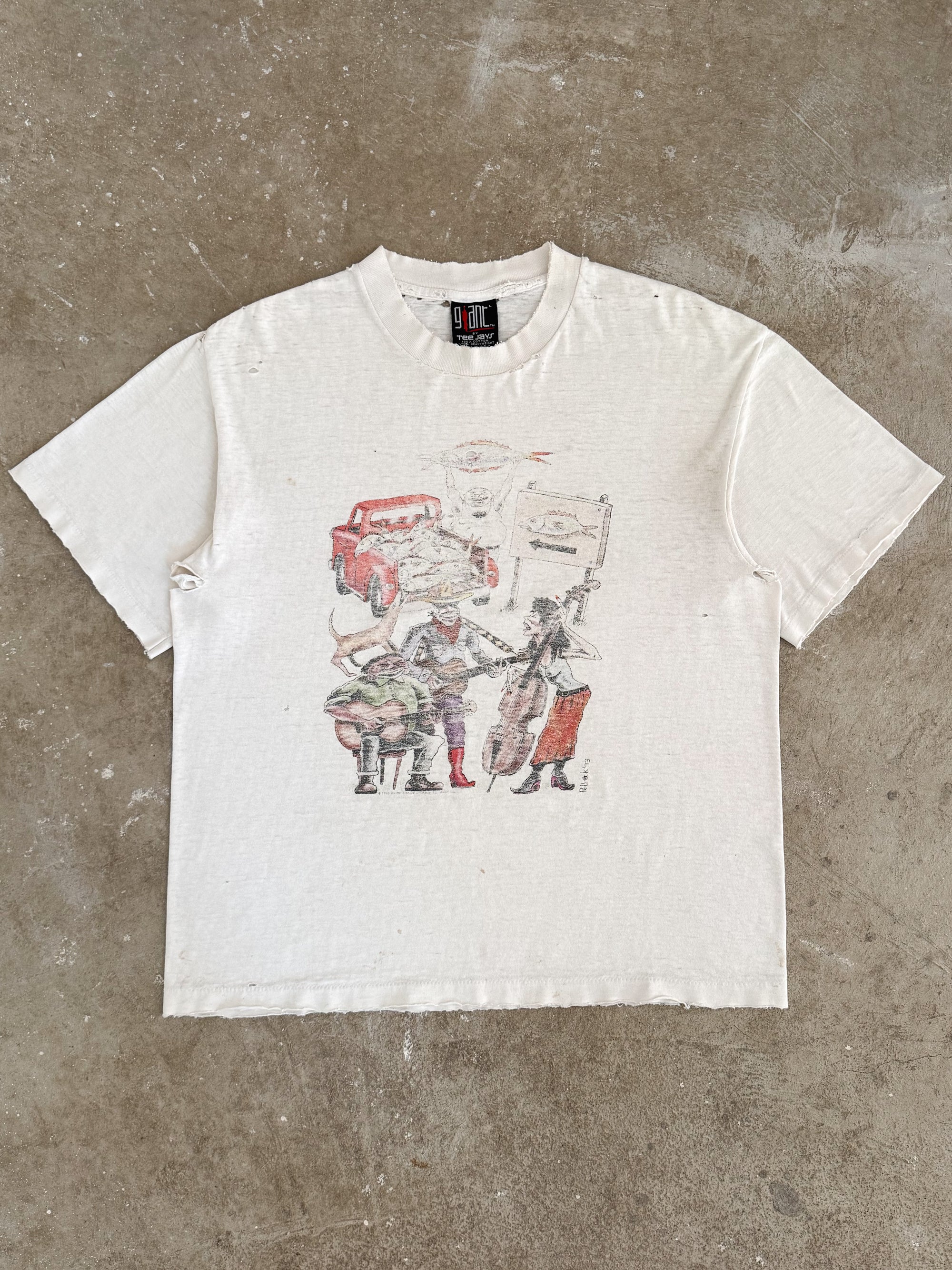 1993 Phish "Summer Tour" Thrashed Tee (M)