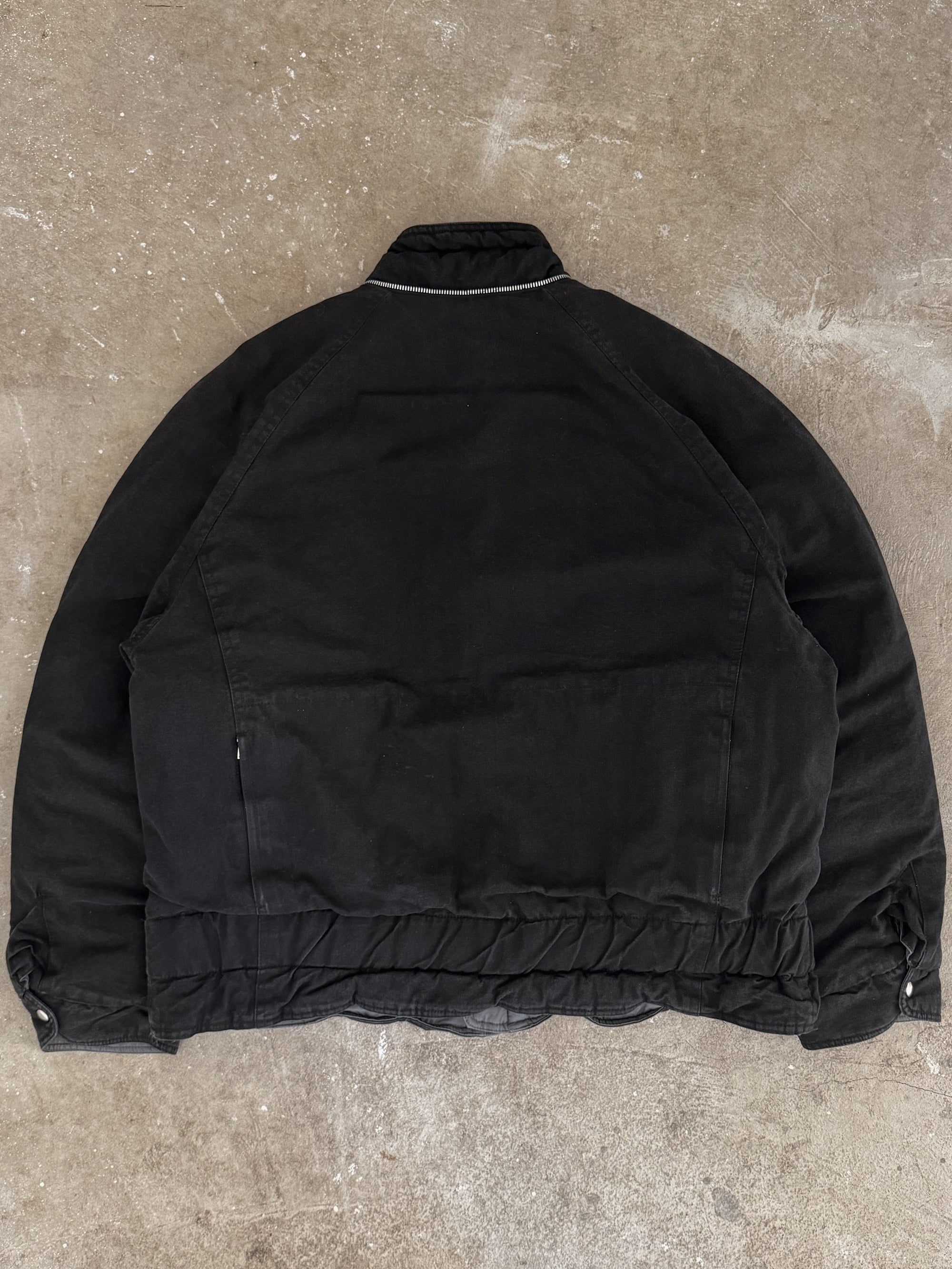 1990s Faded Black Reversible Fireman Clasp Jacket (XL)