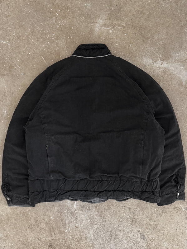 1990s Faded Black Reversible Fireman Clasp Jacket (XL)