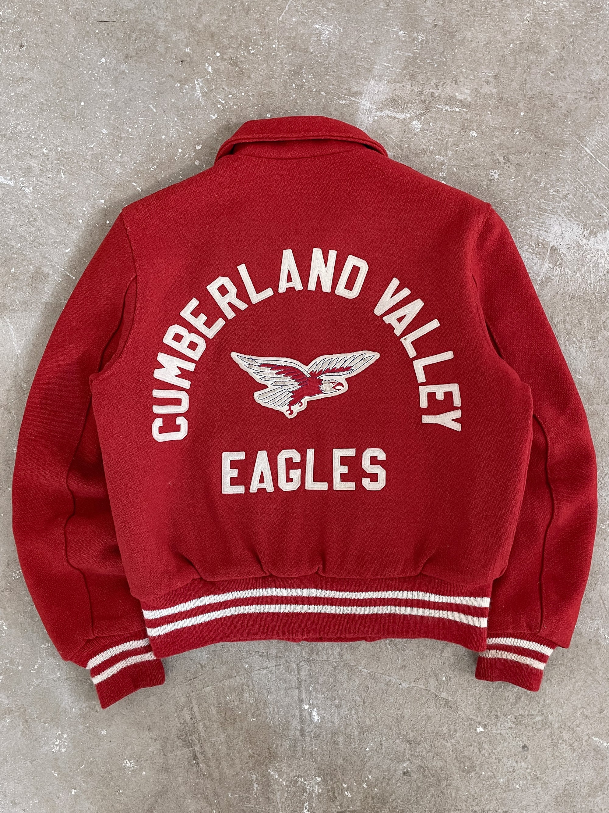 1980s “Cumberland Valley Eagles” Chain Stitched Varsity Jacket (S/M)