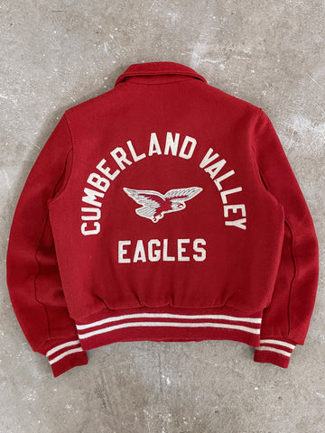 1980s 'Eagles' Hunter Green Varsity Jacket