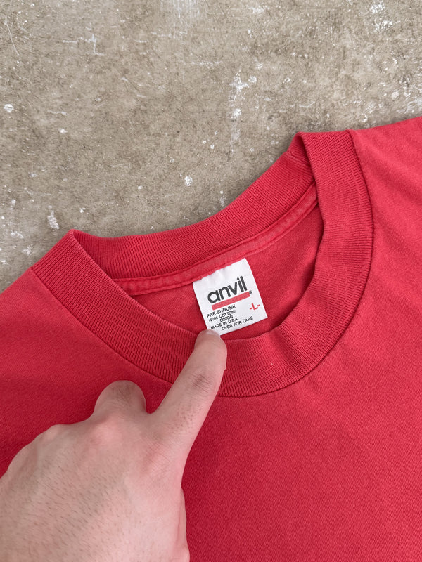 1990s Red Painted Blank Pocket Tee (L)