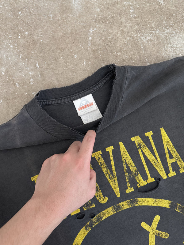 2000s Nirvana "Smiley" Faded Tee (M)