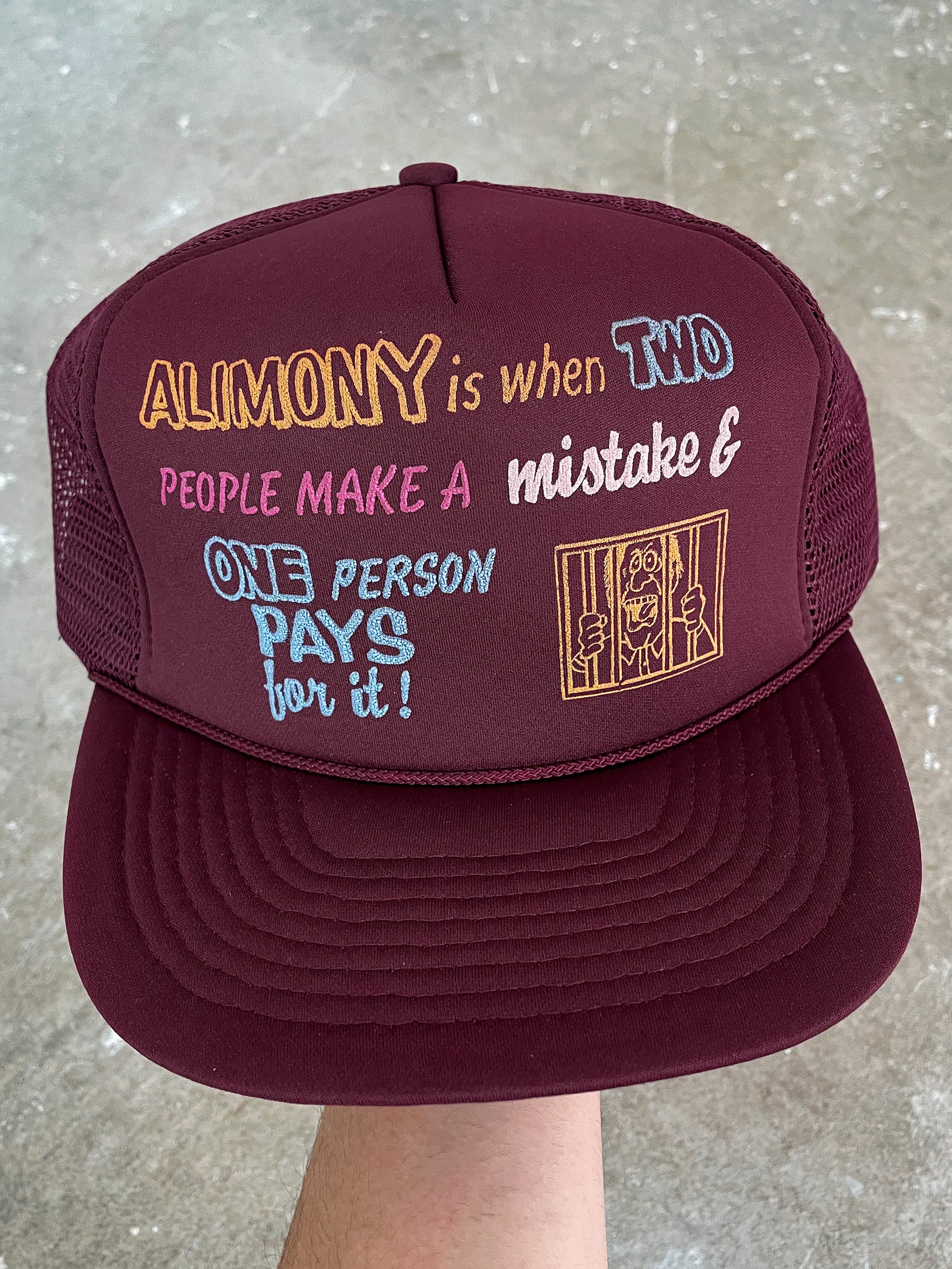 1980s “Alimony…” Trucker Hat