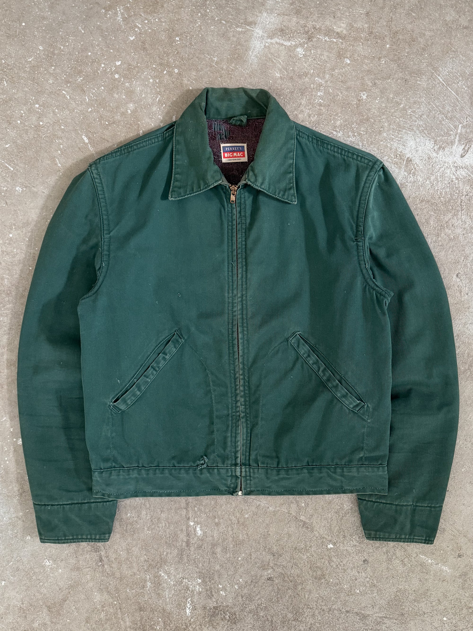 1950s Big Mac Penney Green Blanket Lined Work Jacket (S)