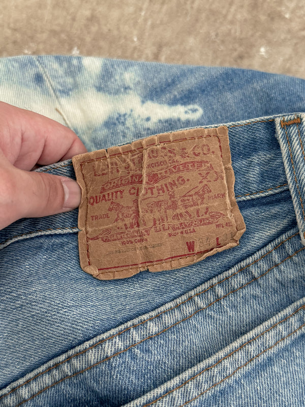 1980s/90s Levis Faded Blue 501 Released Hem (31X29)