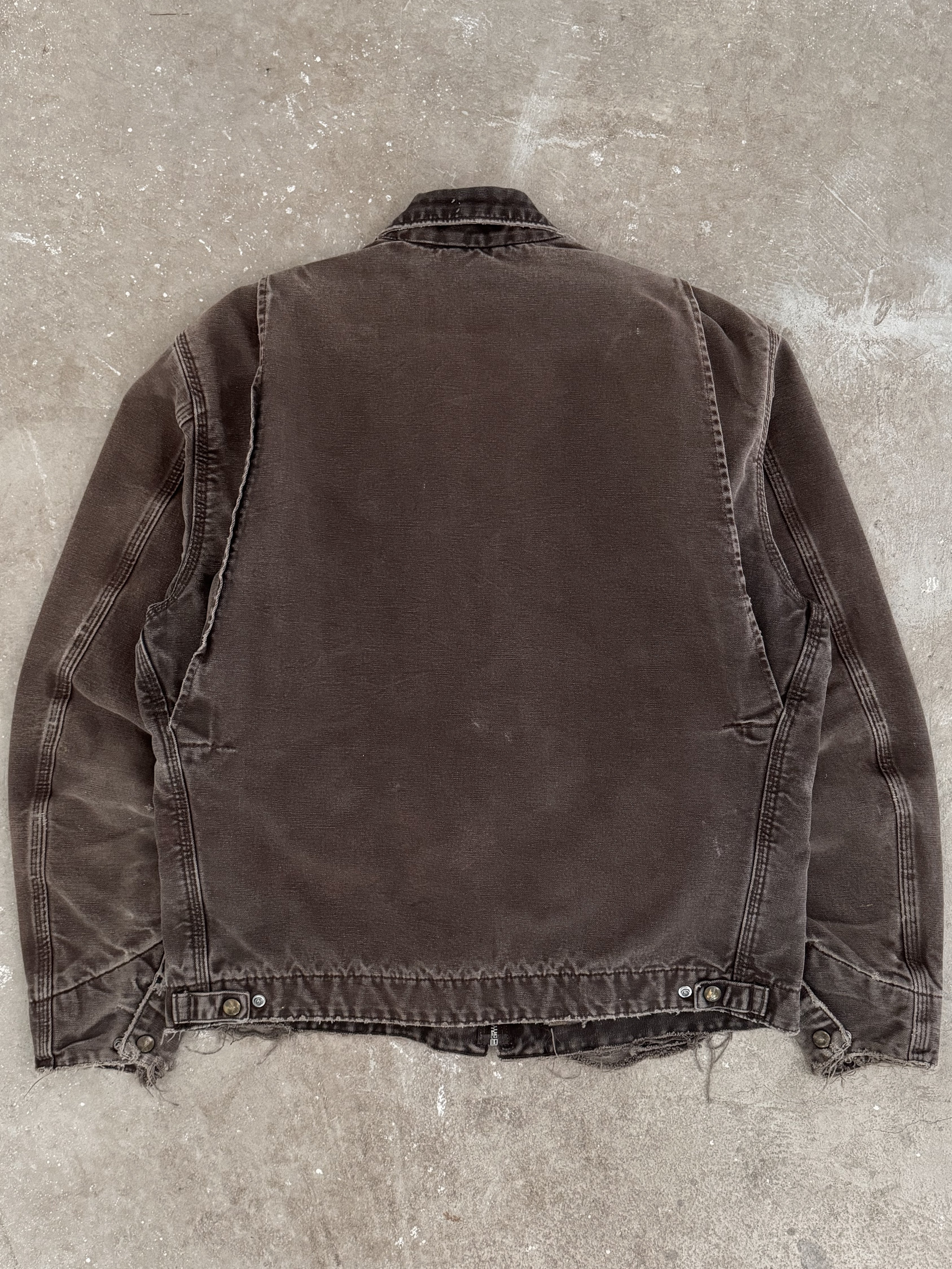 Carhartt Faded Dark Brown EJ097 Detroit Jacket (M/L Carhartt Faded Dark Brown EJ097 Detroit Jacket (M/L