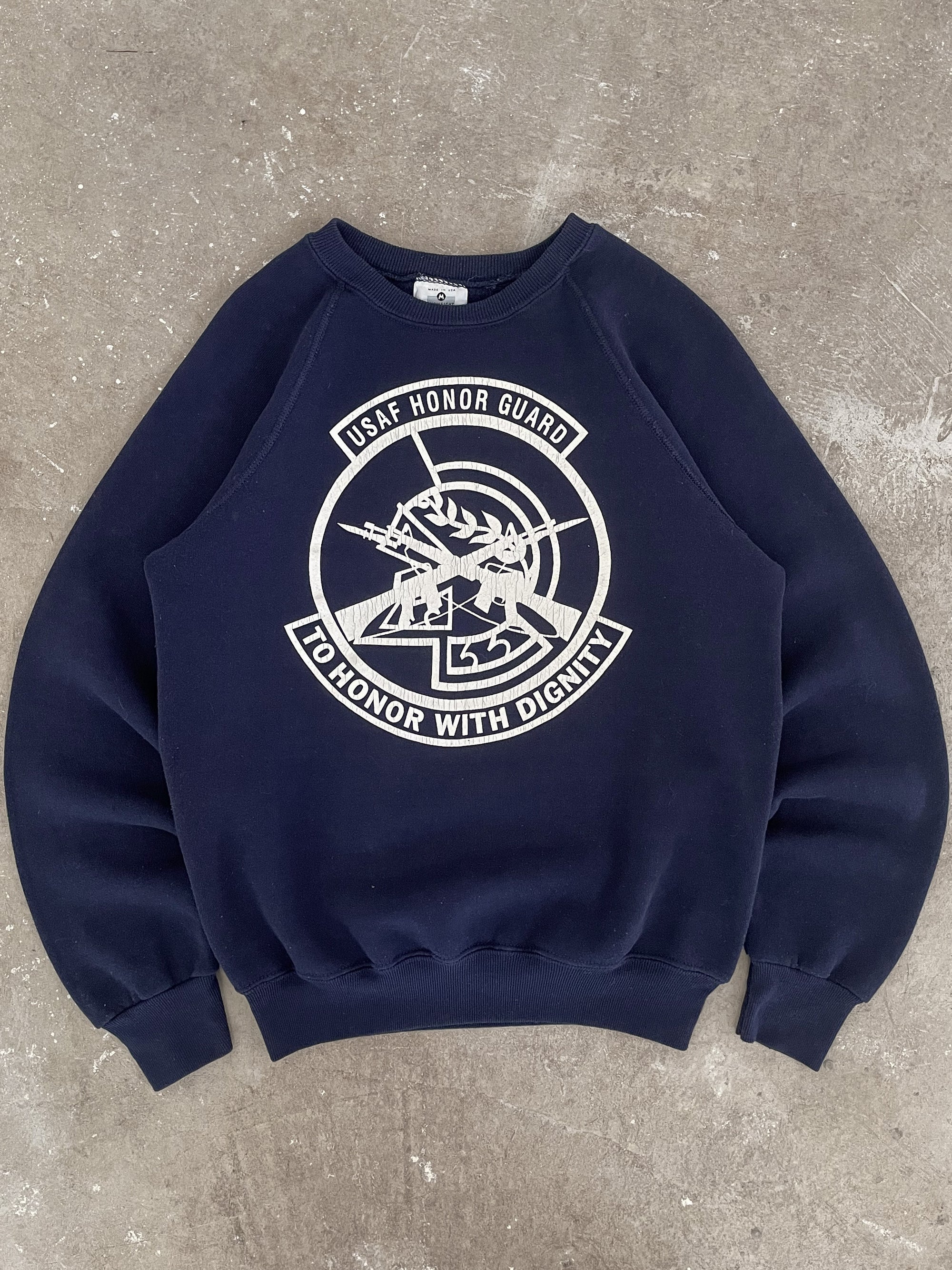 1990s “USAF Honor Guard” Raglan Sweatshirt (S/M)