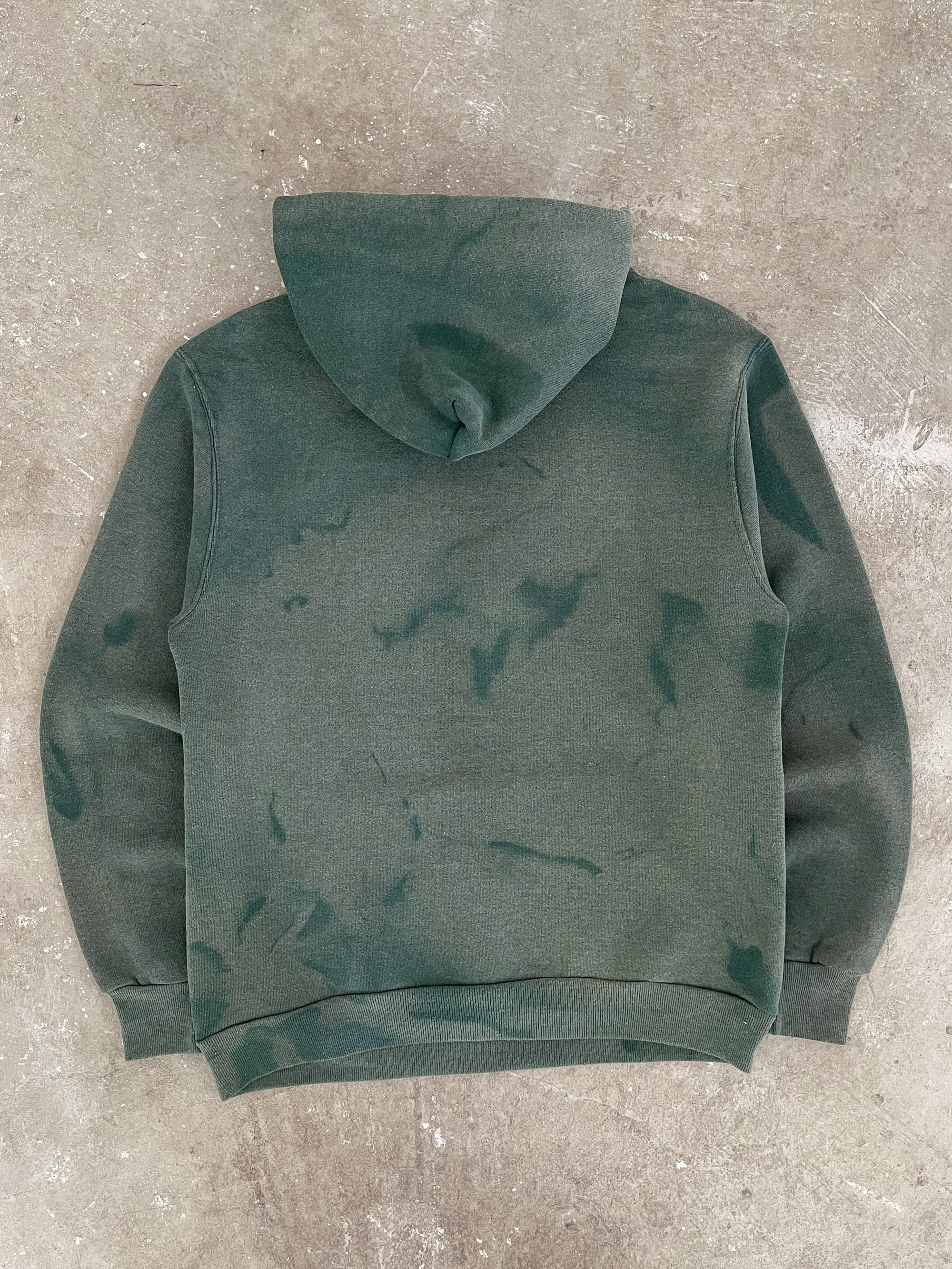 1980s Russell Sun Faded Green Hoodie (S/M)