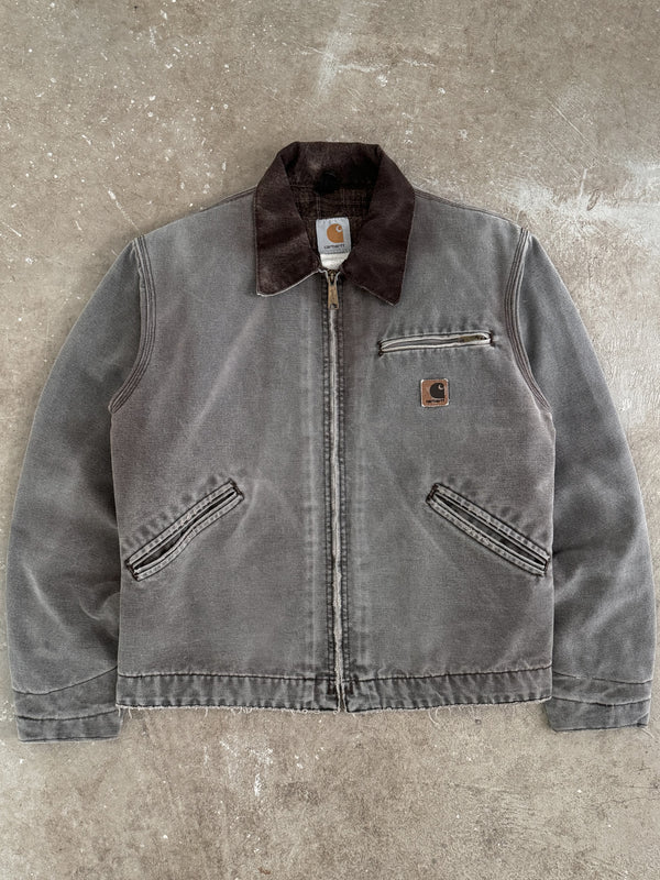 2000s Carhartt Faded Chestnut Grey J97 Detroit Jacket (S)