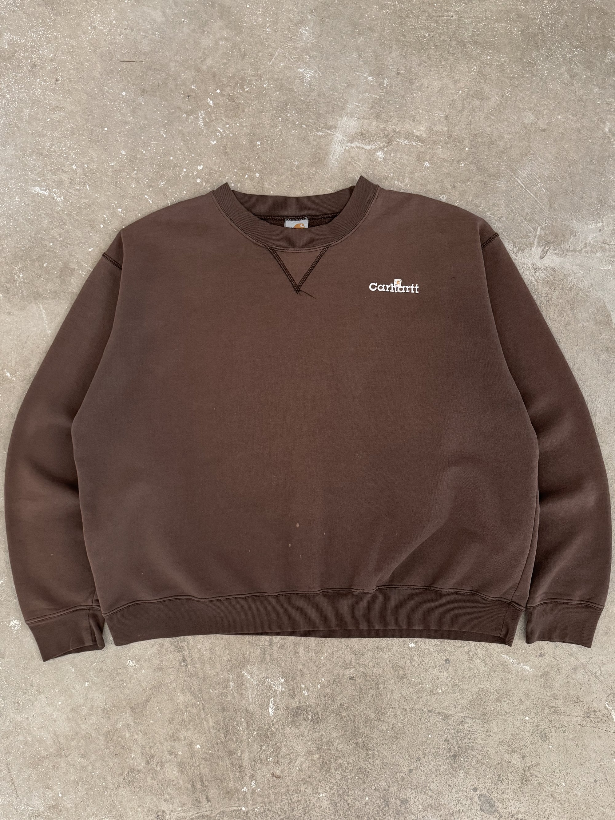 1990s Carhartt Faded Brown Sweatshirt (XXL)