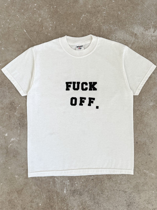 2000s "Fuck Off" Felt Letter Tee (S)