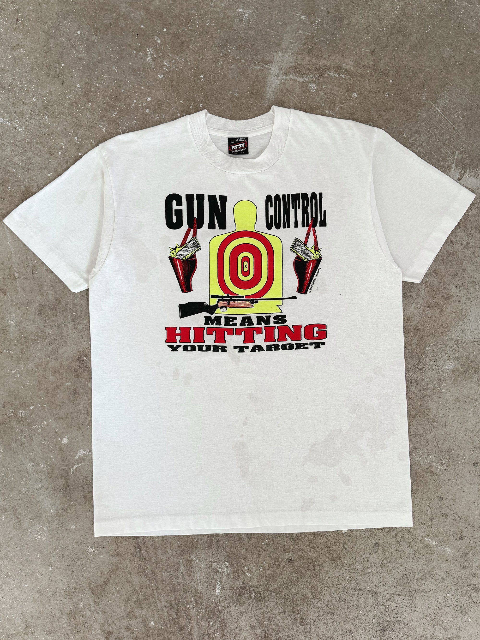 1990s "Gun Control" Tee (M)