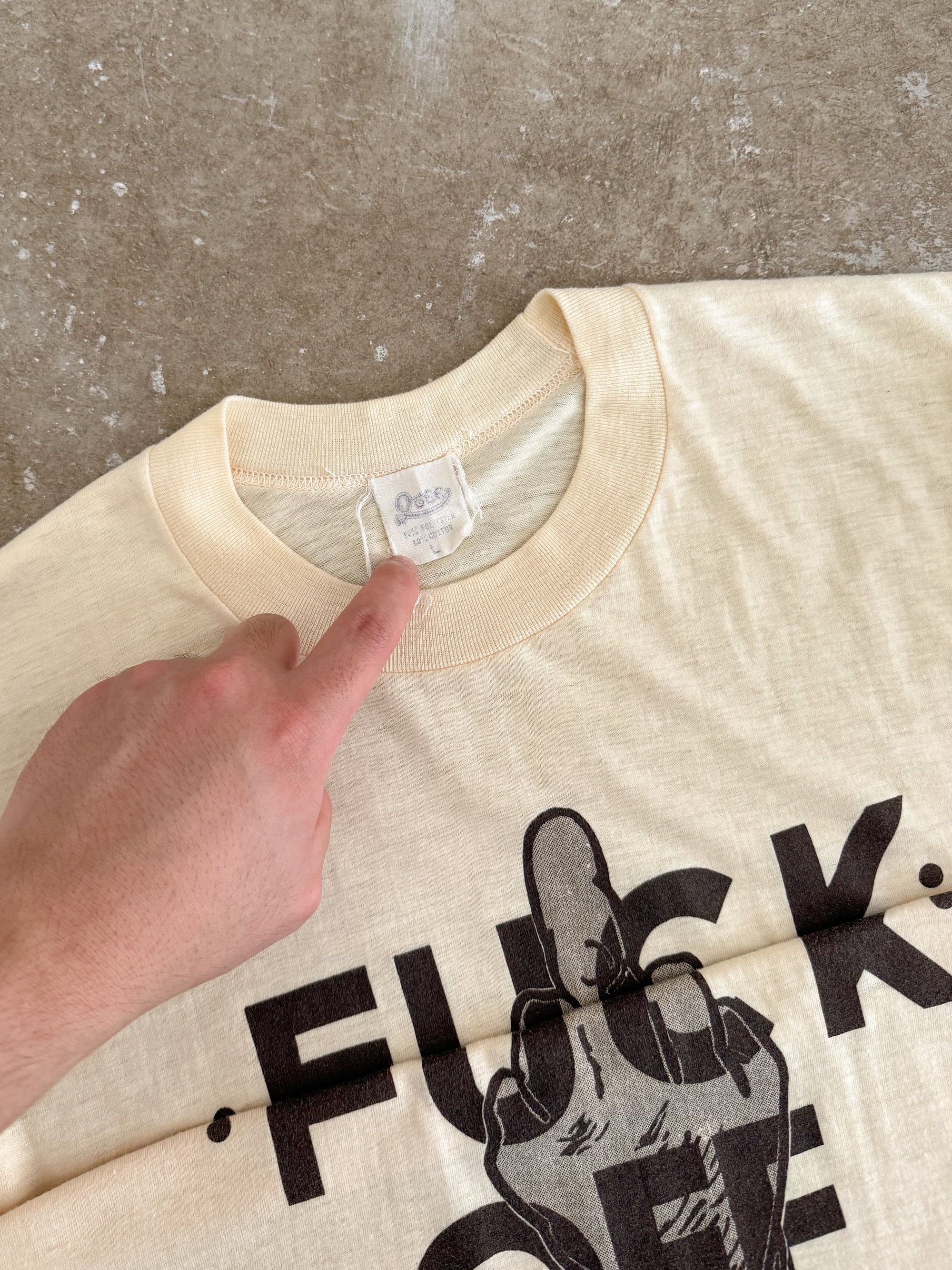 1980s "Fuck Off" Hidden Message Tee (S)