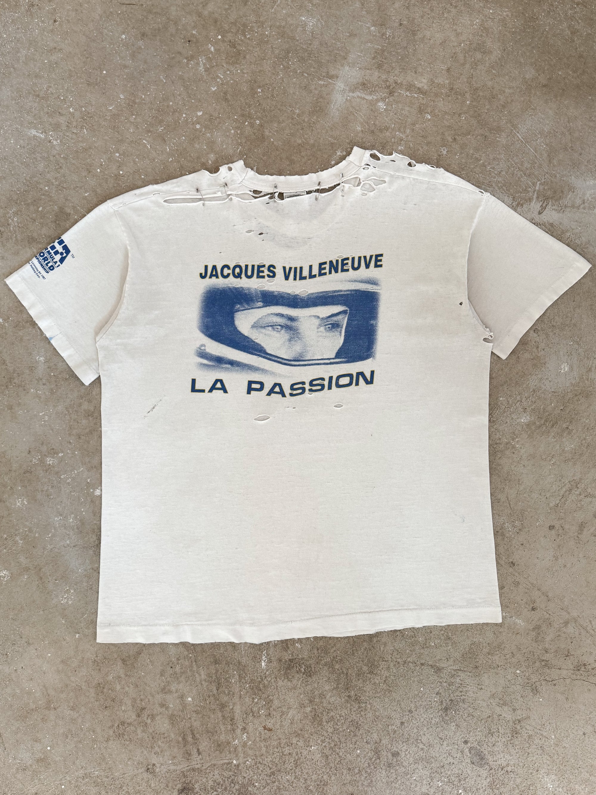 1990s "Jacques Villeneuve" Thrashed Tee (XL)