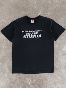 2000s “You're Stupid!” Tee (M/L) – DAMAGED GLITTER