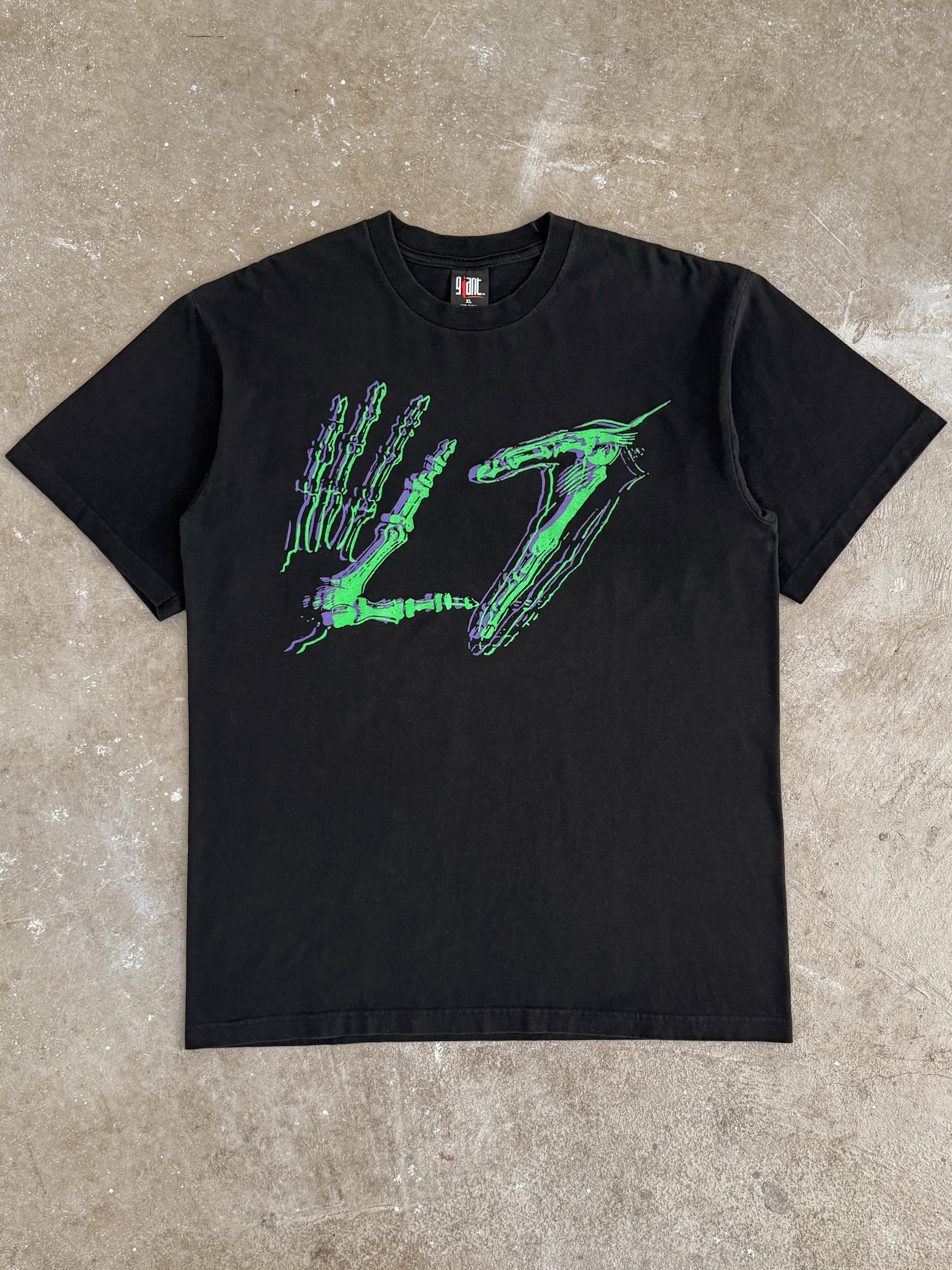 90s L7 tee XL giantタグ　両面スカルハンド Late 90s L7 