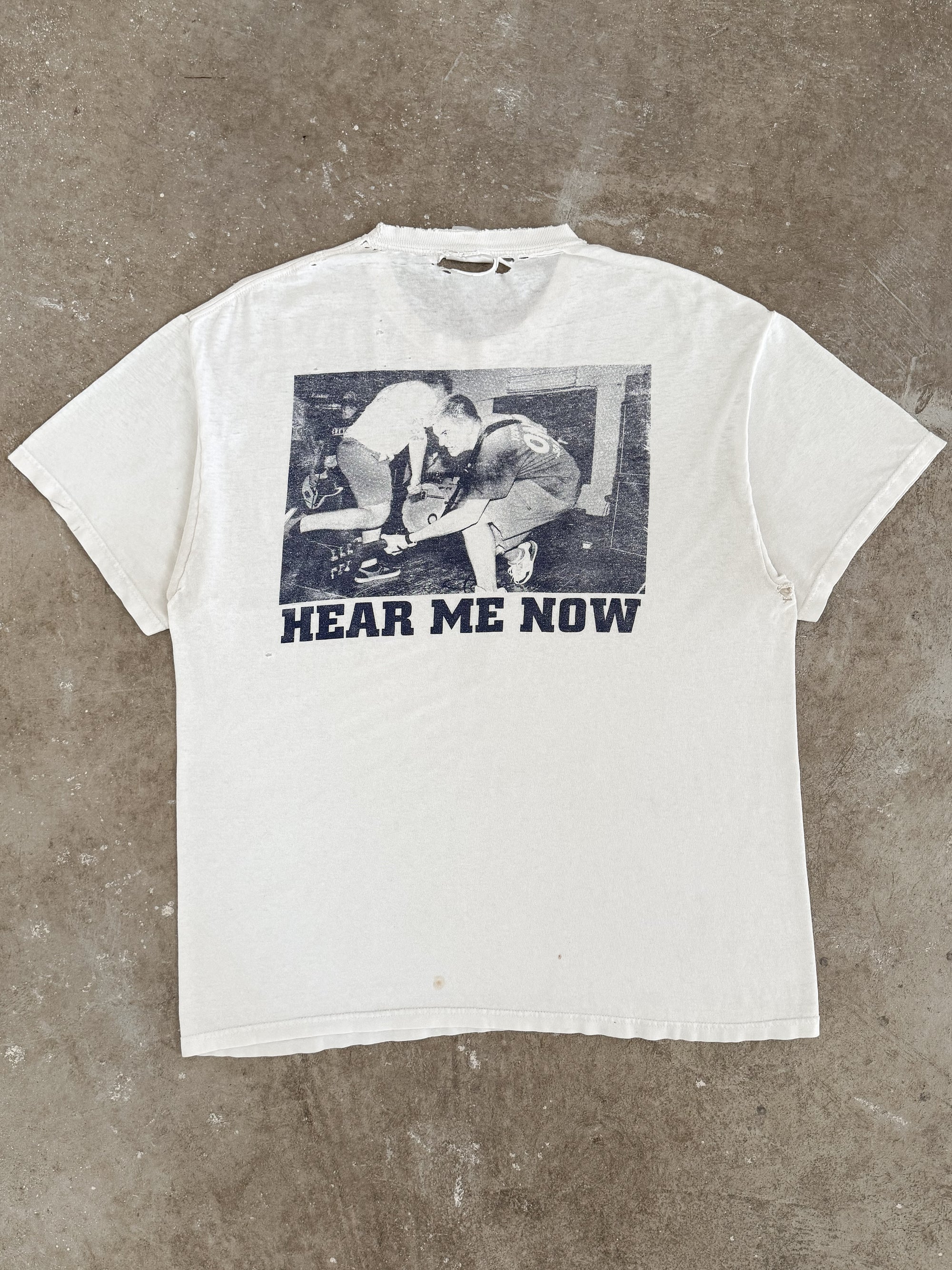 2010s "Hear Me Now" Distressed Mindset Band Tee (L)