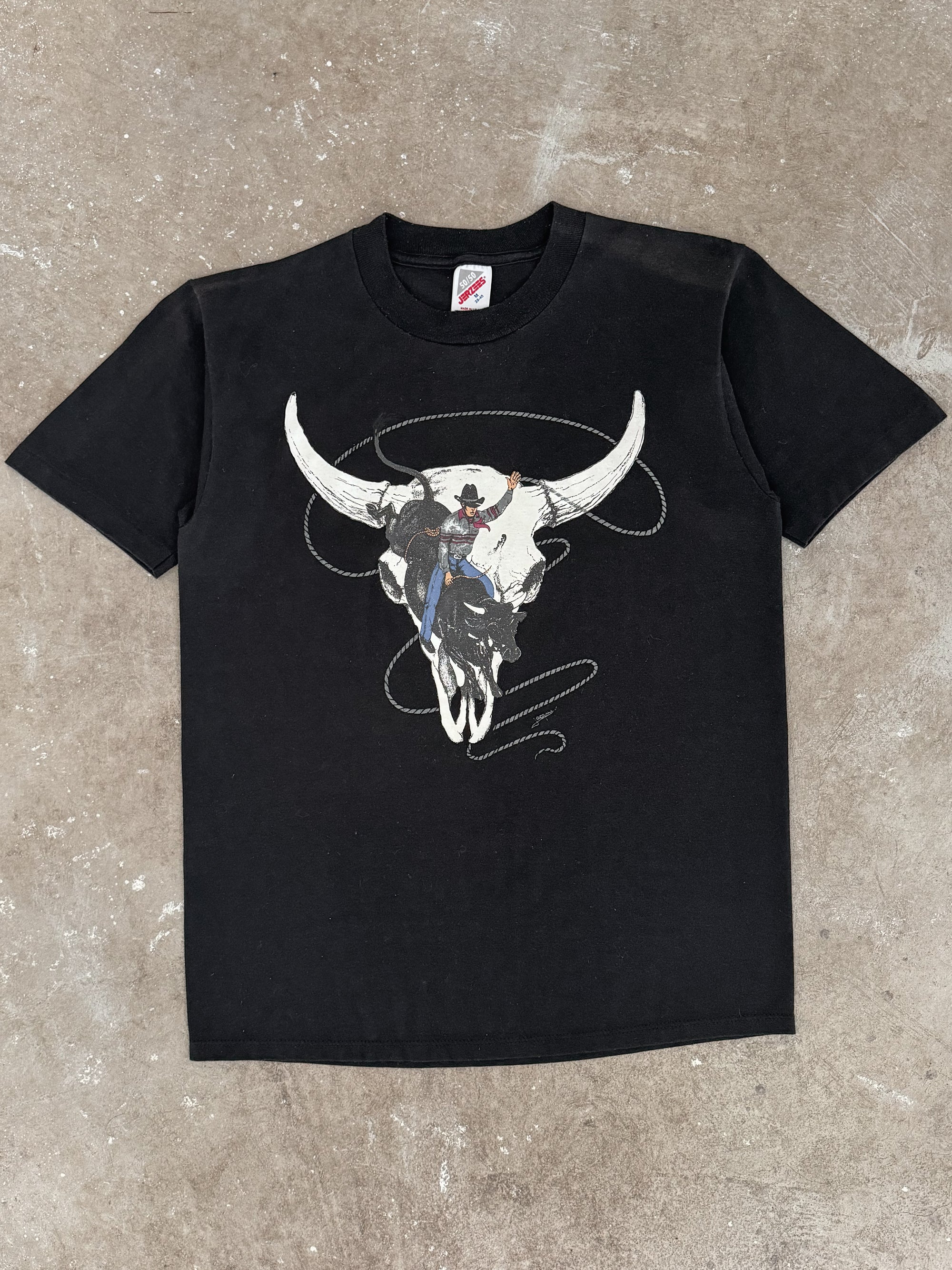1990s "Cowboy Bull Skull" Tee (M)