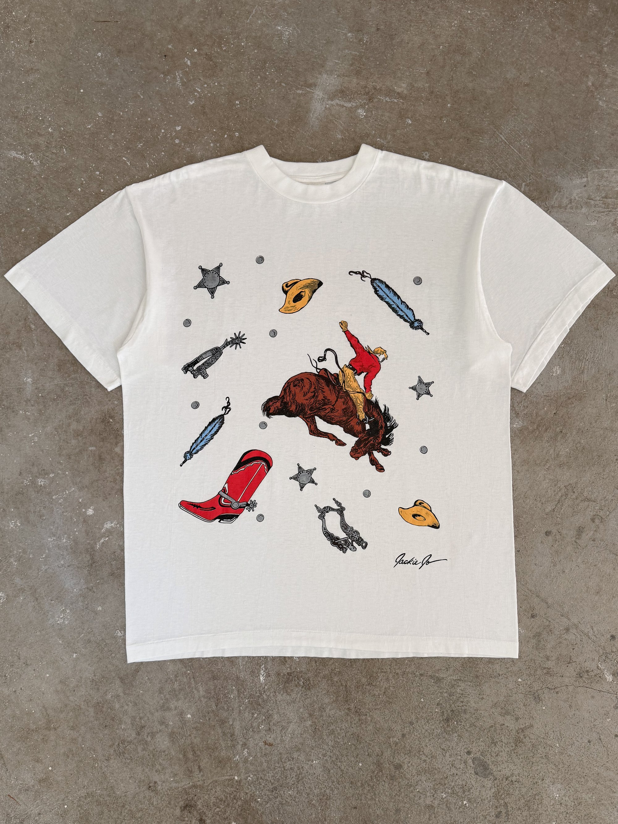 Early 90s Jackie Jo "Cowboy Art" Tee (L)