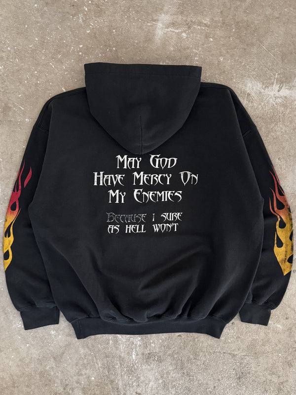 2000s "Nomads Motorcycles" Flame Sleeve Hoodie (XL)