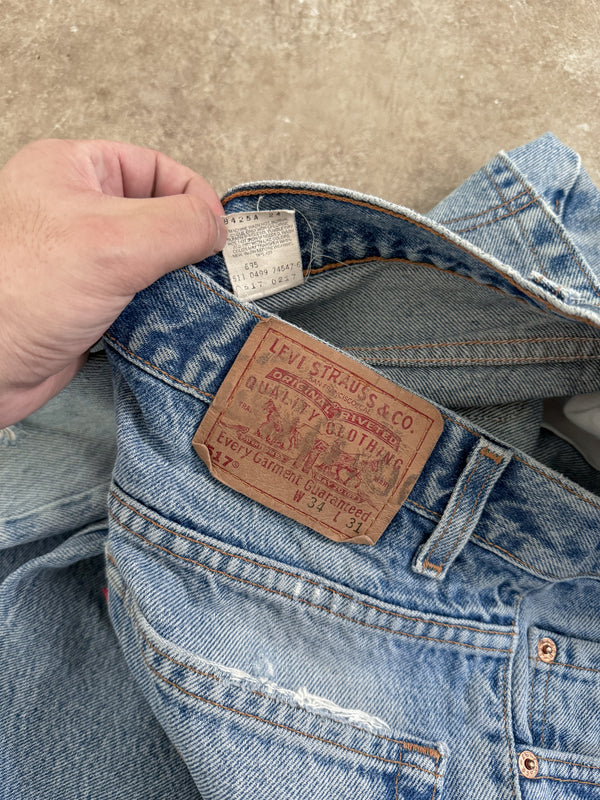 1990s Levis Faded Blue 517 (32X29)