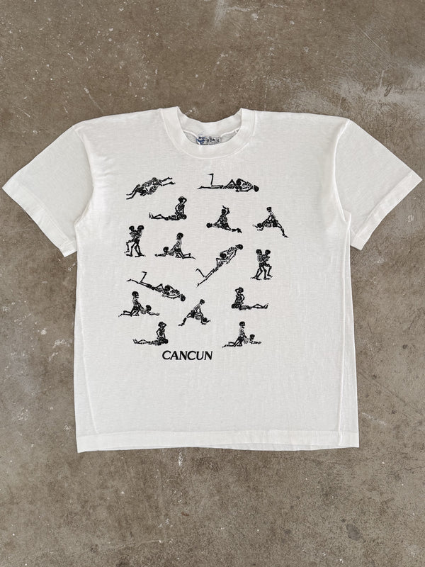 Mid 80s "Cancun Skeleton Sex" Tee (M)