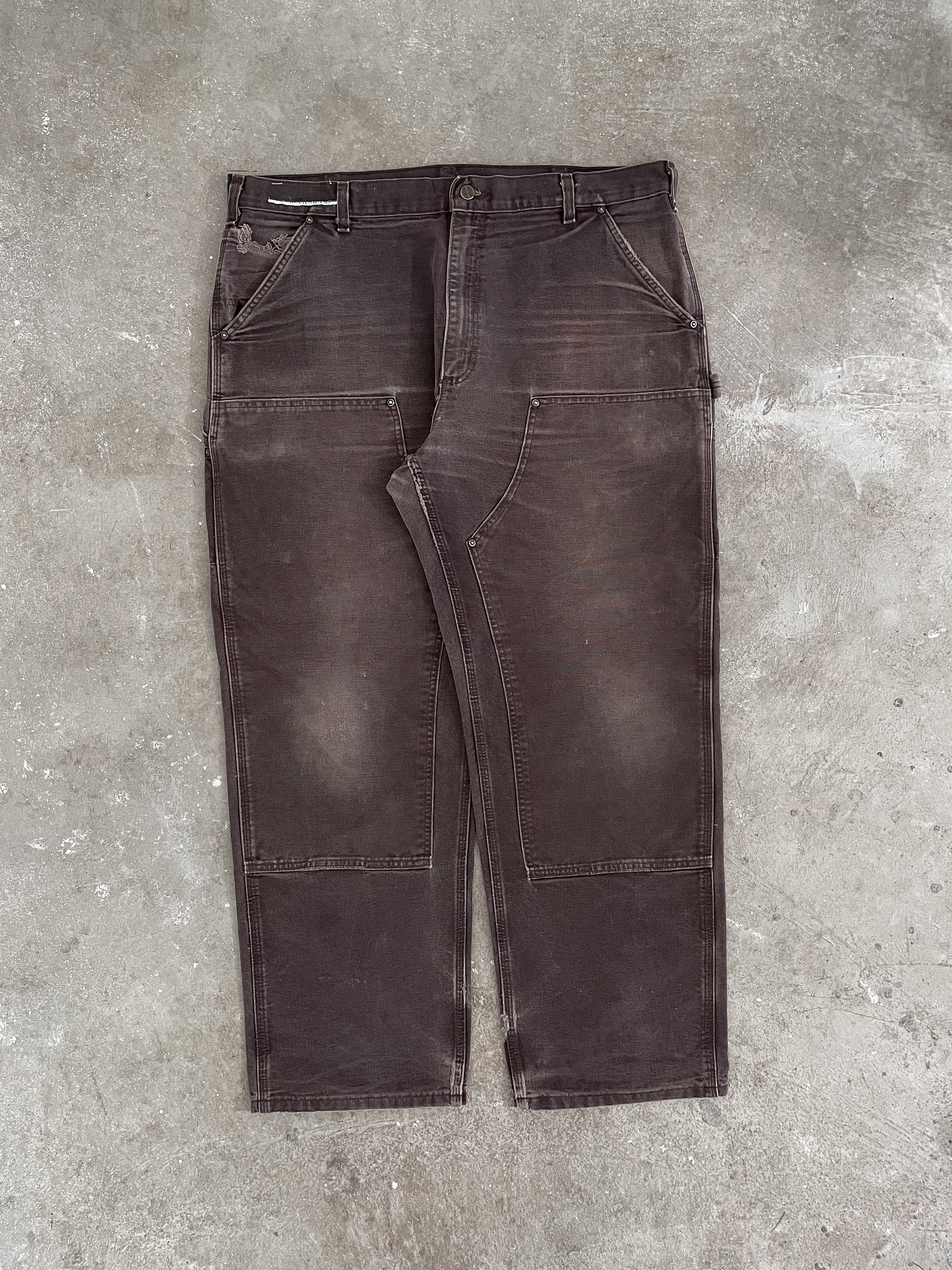 Carhartt B136 Dark Brown Double Knee Work Pants (40X31) – DAMAGED