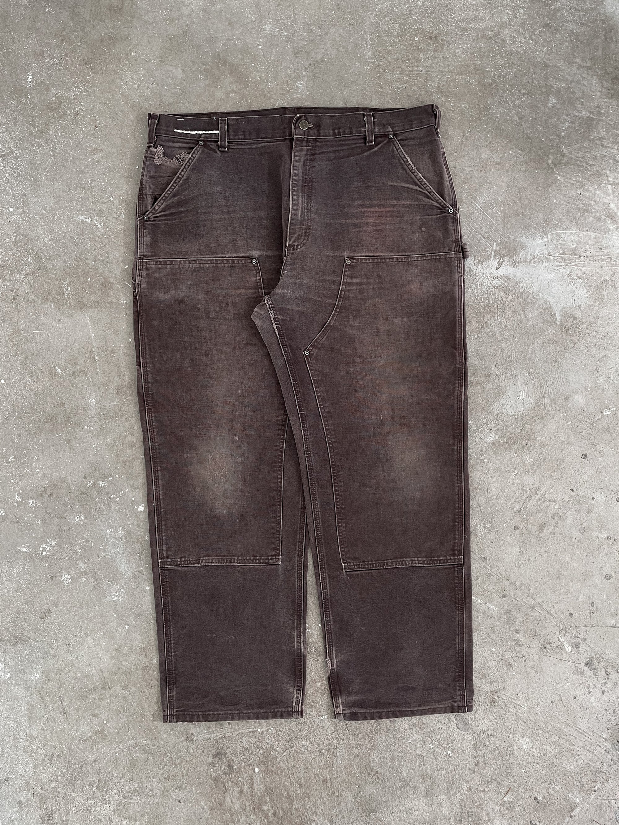 Carhartt B136 Dark Brown Double Knee Work Pants (40X31)