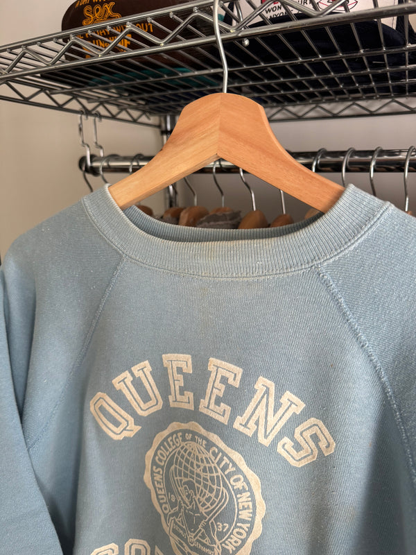 1960s Champion "Queens College" Raglan Sweatshirt (S)