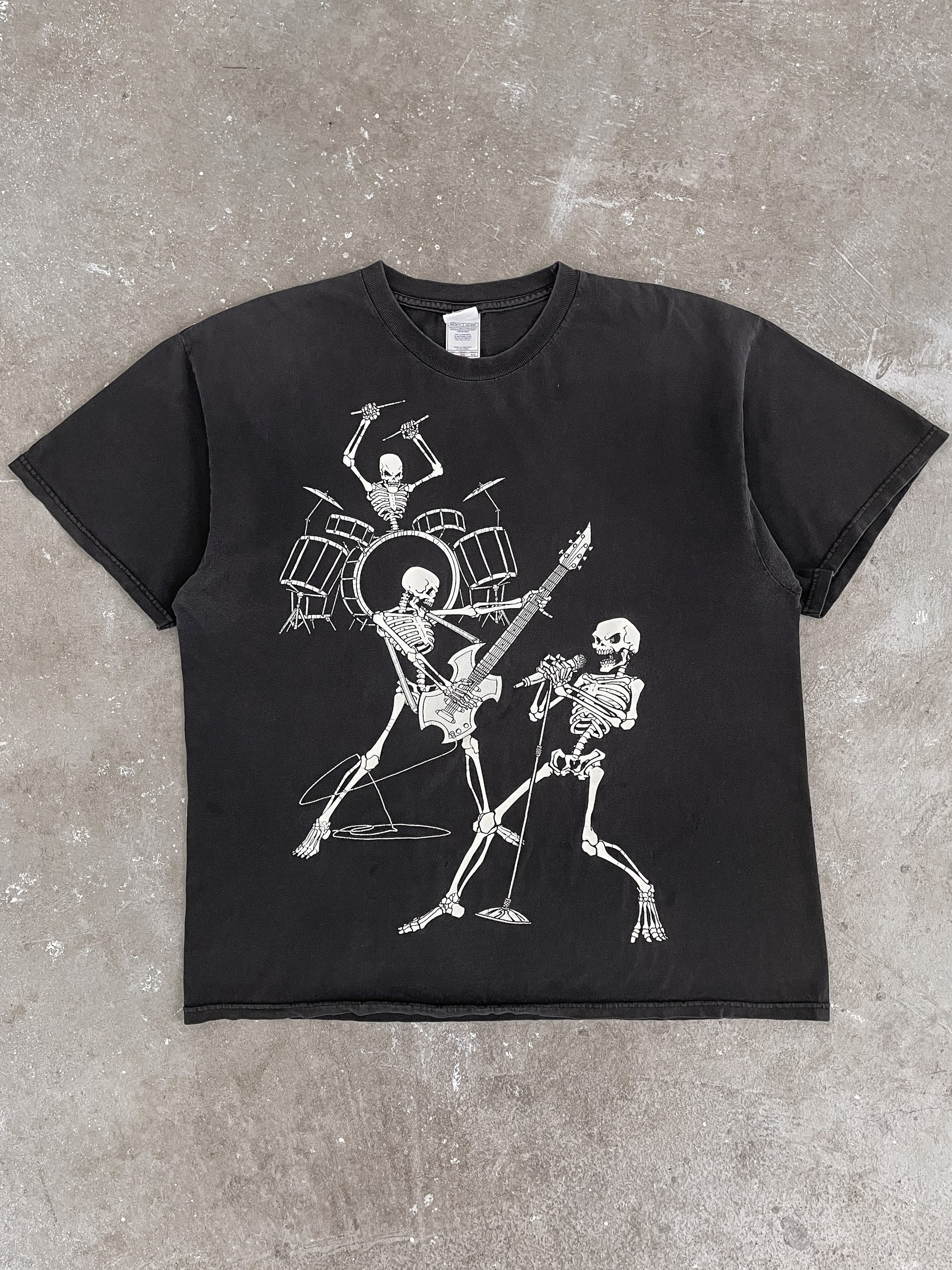 2000s “Skeleton Metal Band” Faded Tee (XL)