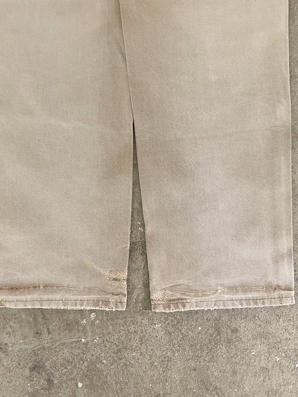 Carhartt B136 Tan Double Knee Work Pants (32X32)