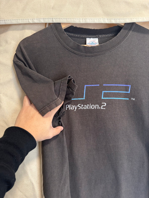 Early 00s "PlayStation 2" Faded Tee (M)
